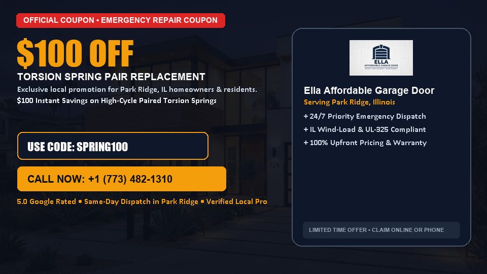 Ella Affordable Garage Door $100 OFF Dual Torsion Spring Replacement