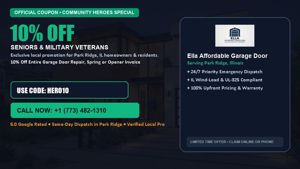 Ella Affordable Garage Door 10% OFF Seniors & Military Veterans in Park Ridge, IL
